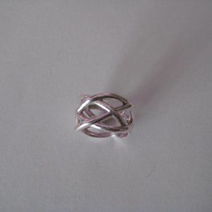 Professionally Polished Tiffany & Co. Celtic Knot Weave Ring -Size 9.5- w/ Box